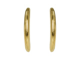 9ct Yellow Gold Crescent Hoop Earrings