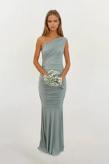 ALICIA SAGE GREEN MULTIWAY WEAR BRIDESMAIDS OCCASION EVENING MAXI DRESS