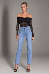Alessia Black Lace Bodysuit