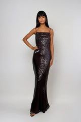 SARA BERRY SEQUIN EMBELLISHED MAXI SLIP CAMI DRESS