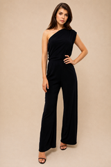 Chloe Black One Shouldered Jumpsuit