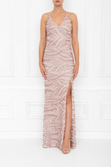GIA SEQUIN MAXI ROSE PINK FRONT 7X0A8438