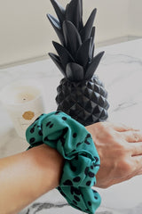 scrunchie green leopard print
