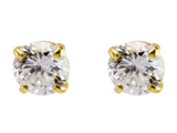9ct Yellow Gold Pair 5mm Cubic Zirconia Stud Earring
