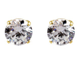 9ct Yellow Gold Pair 7mm Cubic Zirconia Stud Earring