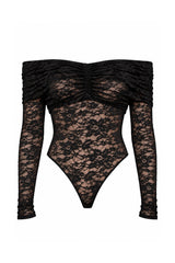 Alessia Black Lace Bodysuit