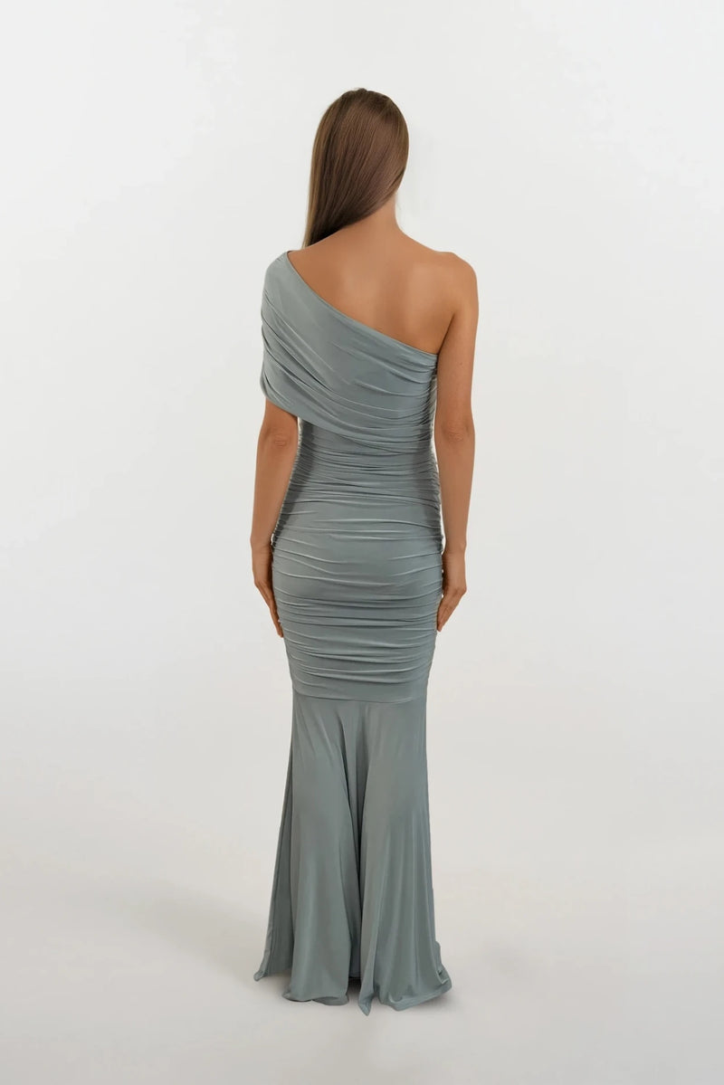 ALICIA SAGE GREEN MULTIWAY WEAR BRIDESMAIDS OCCASION EVENING MAXI DRESS