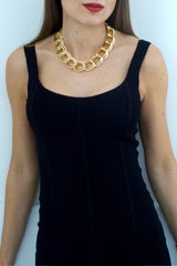 BLAKE DOUBLE CHAIN GOLD TONE NECKLACE