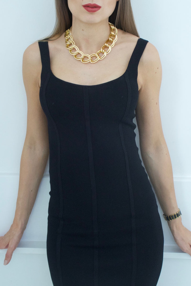 BLAKE DOUBLE CHAIN GOLD TONE NECKLACE
