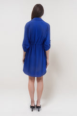 COLBY BLUE SHORT SHIRT DRESS