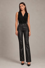 Jade Black Sleeveless Bodysuit Top