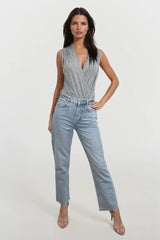 JAY SLEEVELESS WRAP STYLE GREY JERSEY BODY