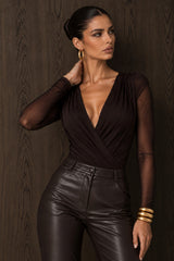 Jayla Brown Mesh Bodysuit