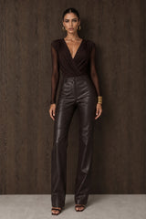 Jayla Brown Mesh Bodysuit