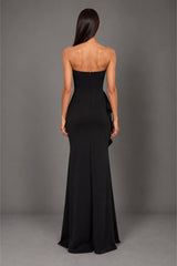 Lani Black Strapless Bandeau Maxi Dress