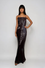 SARA BERRY SEQUIN EMBELLISHED MAXI SLIP CAMI DRESS