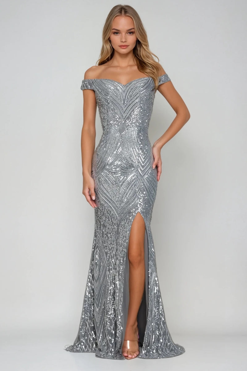 Sophie Silver Sequin Maxi Dress | Honor Gold UK Sophie Silver Sequin Maxi Dress | Honor Gold UK