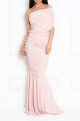 ALICE BLUSH PINK ONE SHOULDER BRIDESMAIDS MAXI DRESS