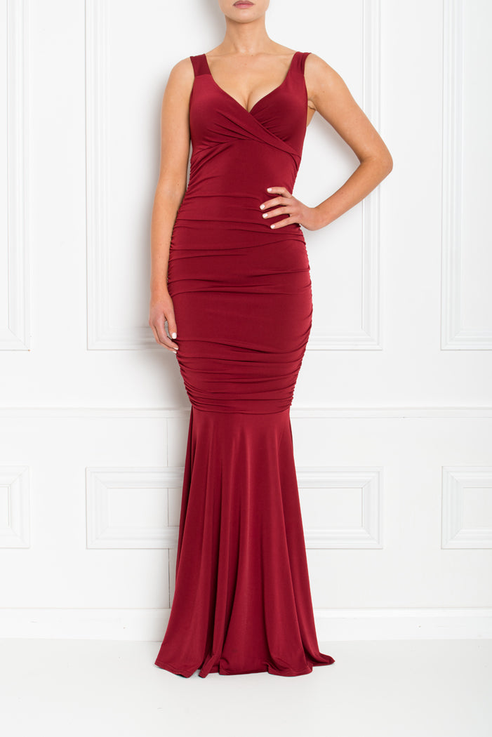 GABBY FISHTAIL MAXI BERRY FRONT 1 AW19-61