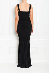 GABBY FISHTAIL MAXI BLACK BACK AW19-68