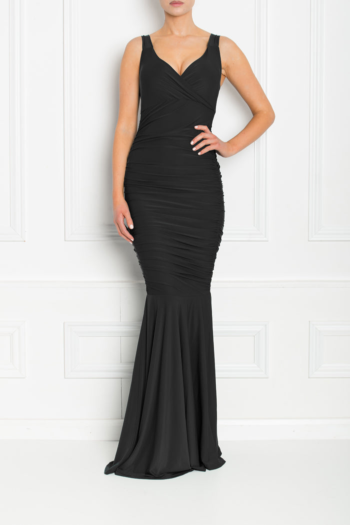 GABRIELLA MAXI BLACK FRONT