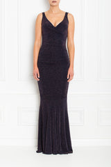 GABRIELLA SHIMMER MAXI NAVY ROSE GOLD FRONT