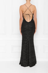 HARLEY GIA SEQUIN MAXI BLACK BACK 7X0A8394
