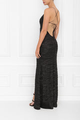 HARLEY GIA SEQUIN MAXI BLACK SIDE BACK 7X0A8393