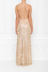 HARLEY PLEATHER MAXI GOLD BLUSH BACK 7X0A8402