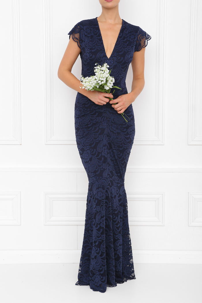 LANA MAXI NAVY FISHTAIL FRONT BRIDESMAIDS 7X0A8636 copy