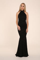 SOPHIA LACE MAXI FRONT BLACK 7X0A2484 copy